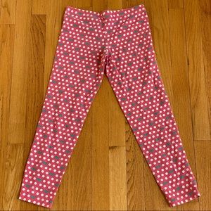Worn Once! Vineyard Vines Preppy Leggings, Salmon Pink/Green/White, Medium 10-12